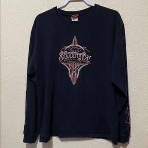 Hot Leathers Men's Black Sturgis Motorcycle Rally Long Sleeve Shirt. Size XL.
